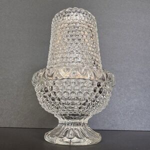 Fairy Lamp Clear Glass Hobnail Thousand Eye by Duncan Miller Gorgeous Tablescape